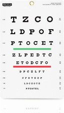 PECULA Snellen Chart, Wall Chart for Eye Exams - 10 ft 9 x 14 in