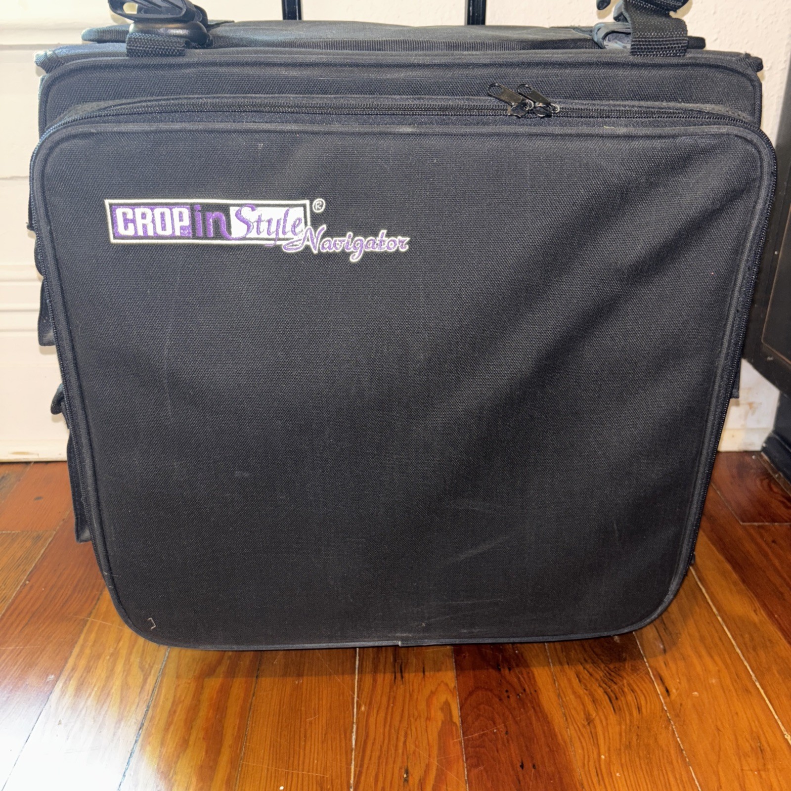 Crop In Style Navigator Rolling Tote Organizer Scrapbooking Storage EUC