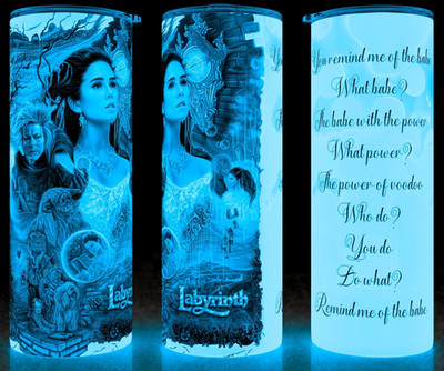 Glow in the Dark Labyrinth 80s - David Bowie & Jennifer Connelly Cup Mug Tumbler