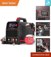 135Amp MIG Welder,110V Flux Core Welder Flux Core MIG/Lift TIG/Stick 3-in-1 L...