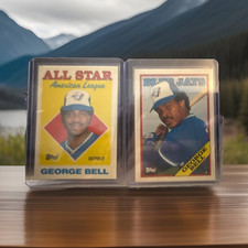Topps Tiffany 1988 George Bell Toronto Blue Jays 2-Card Lot All-Star/AL Leaders