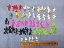 Vintage 50 Lot 1978 Tim Mee Galaxy Laser Team Mini Figures Multi-Color  minis