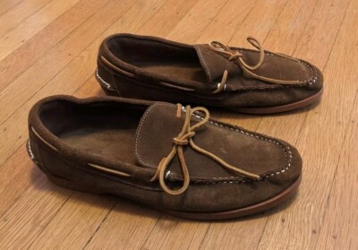 RaRe LANDS END Top-Sider Moccasin Brown Suede Boat Shoes  display picture 3