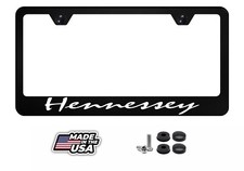 Hennessey License Plate Frame Black Metal Reflective Street Racing Car Usa Hennessey License Plate Frame Black Metal Reflective Street Racing Car Usa