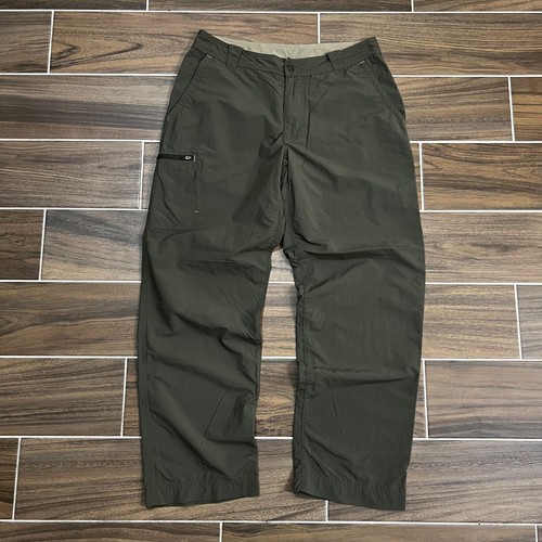 Marmot Mens Olive Green Straight Leg Pants Size 32 Short Outdoor Hiking Light