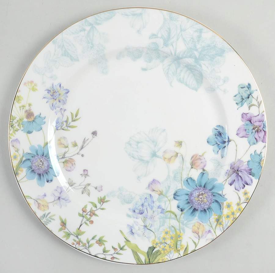 Grace's Teaware Blue Wild Floral Dinner Plate 11679703