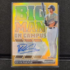 Kevin Parada 2022 Prizm Draft Picks Big Man On Campus Auto GOLD 05/10