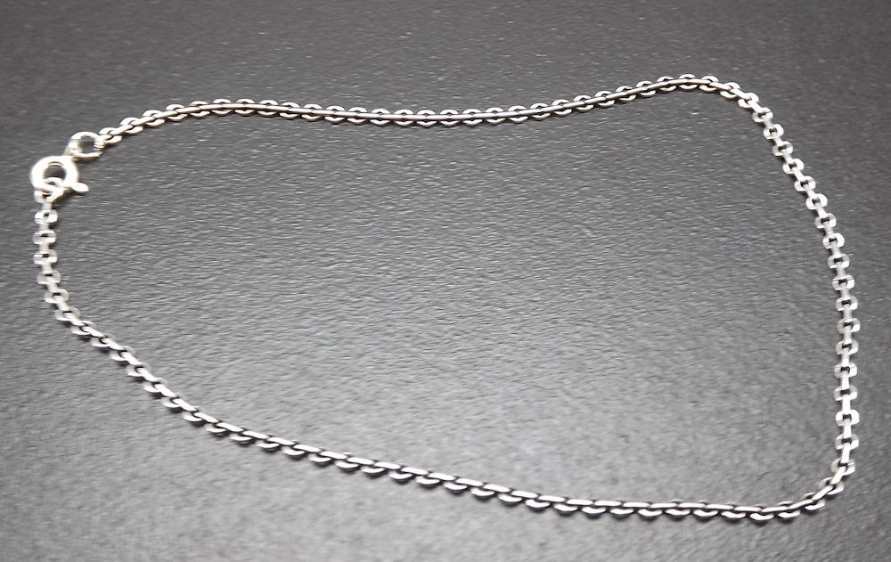 ANKLET SOLID STERLING SILVER .925 FINE SOLDERED LINK ADJUSTABLE LENGTH NEW-image