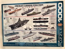 1000 Piece AIRCRAFT CARRIER JIGSAW PUZZLE - 19"x26" Eurographics MADE IN USA