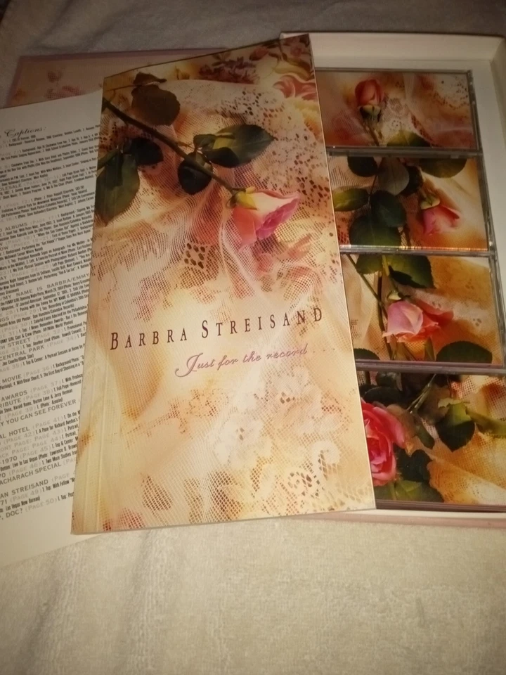  Barbra Streisand Just For The Record 4 cassette Boxed Set w/ book, insert, plus Foto 3 de 4
