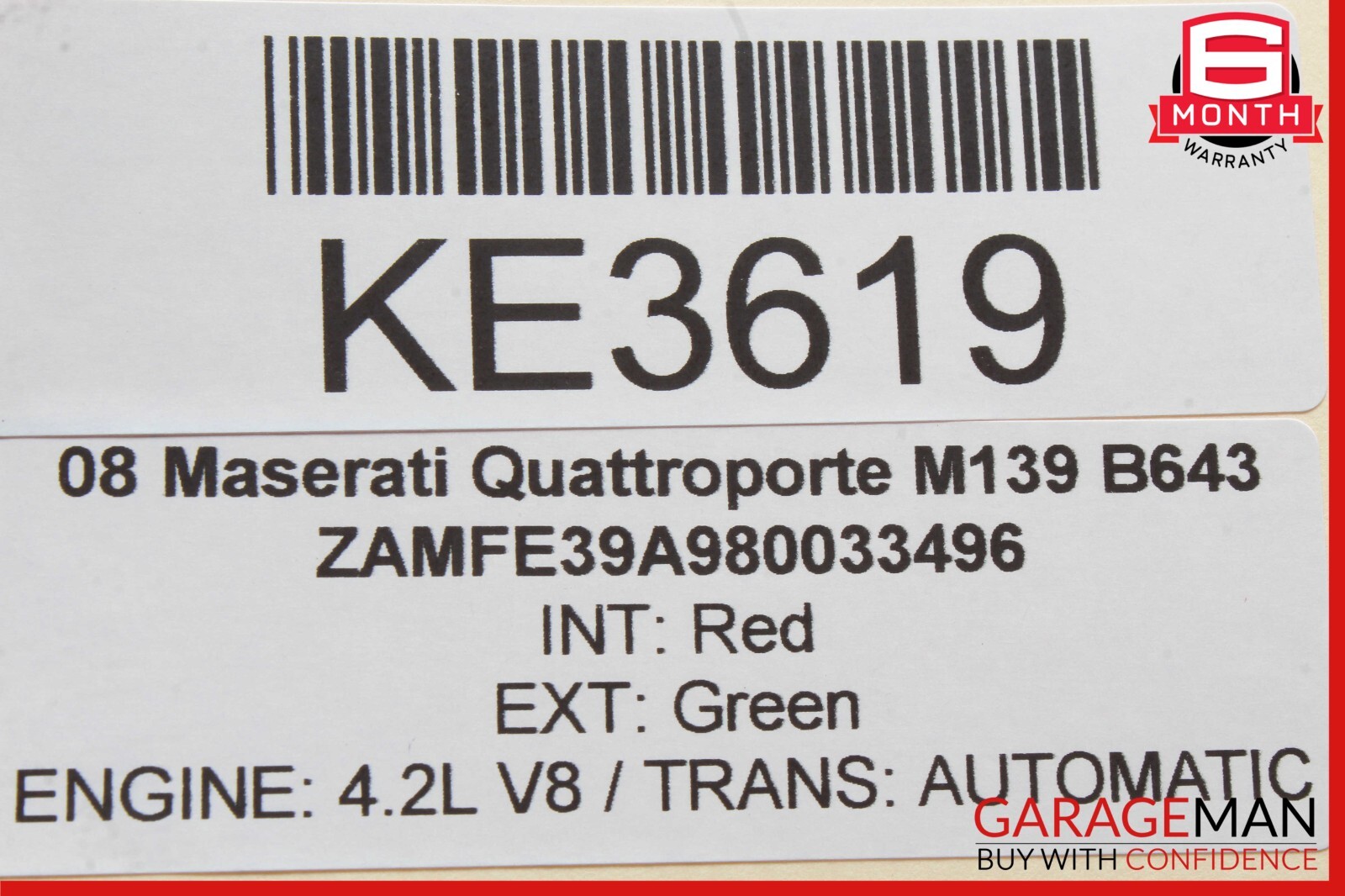 Maserati Quattroporte 2003-2019 Dome light P/N 990096
