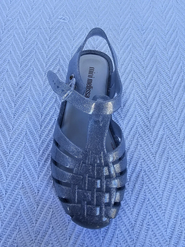 Sandalias Mini Melissa Mel Possession en Brillo Transparente/Plateado Talla 11 Niñas Foto 3 de 4