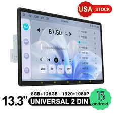 JOYING 8+128G 13.3inch Double Din Universal Android Car Stereo with Octa Core FM