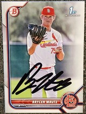 Brycen Mautz Signed 2022 Bowman Draft Card St. Louis Cardinals #24 Prospect!