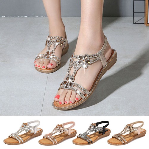 Women Peep Toe Sandals Ladies Comfy 
