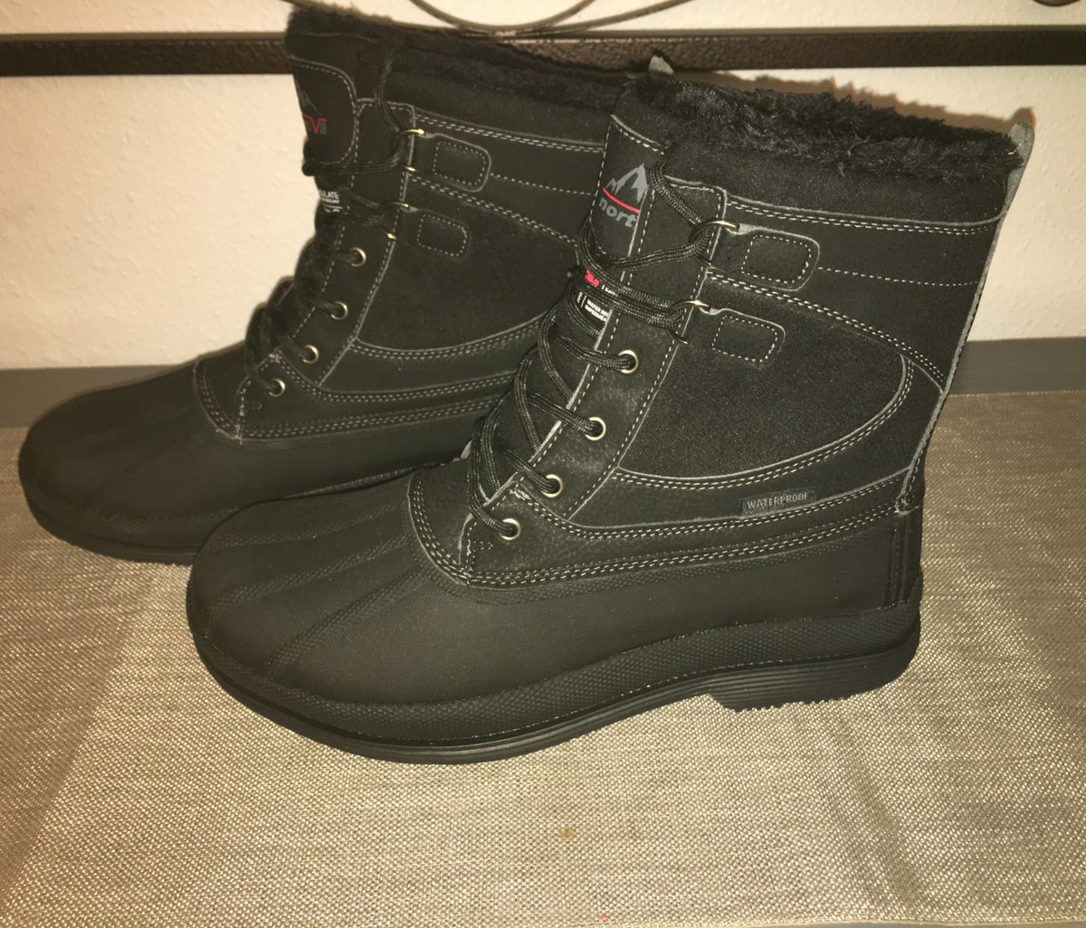 nortiV 8 Snow Hiking Insulated￼ Waterproof - Size 9.5 Black 