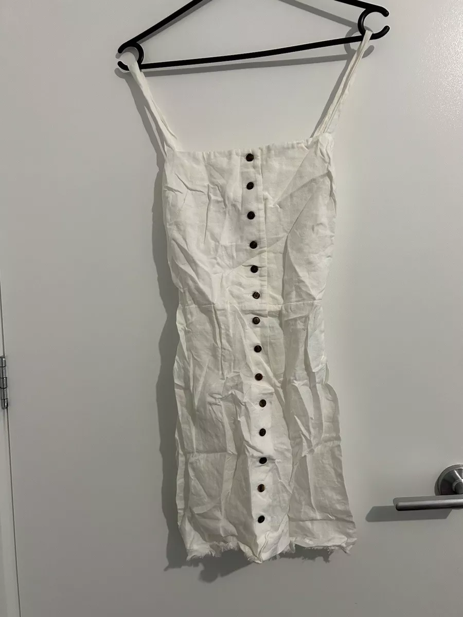 Bec Bridge White Linen Mini Dress Sz 8 K42 eBay