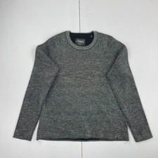SUPERDRY Jumper Large Silver Grey Womens Round Neck Jumper Glitter
