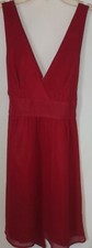 Size Small - Forever 21 Red Midi Dress w/Back Tie