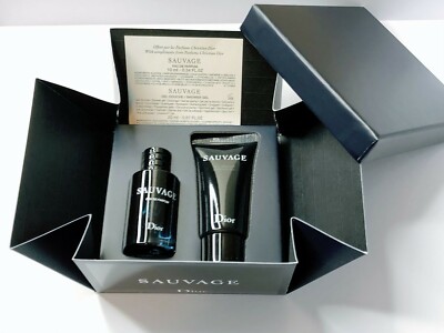 Lot of 4 Dior Sauvage EDP & Shower Gel Set: 10ml Miniature EDP