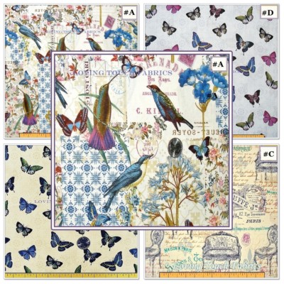 DAVID TEXTILES BIRDS BUTTERFLIES FURNITURE FABRICS (SELECTION)