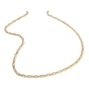 20 Technibond Updated Figaro Chain Necklace 14K Yellow Rose Gold Plated Silver