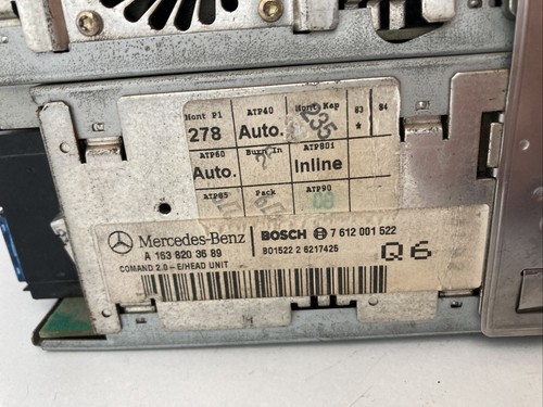 Mercedes Ml W163 Radio Cd Player Sat Navi A1638203689 Ml W163 400Cdi V8 2004 - Picture 6 of 11