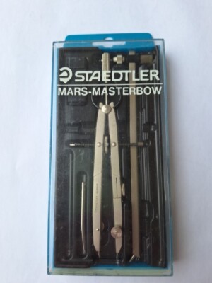 Vintage Staedtler Mars Masterbow Geometrie Zeicheninstrumente Set 551 02 SK. Sehr guter Zustand