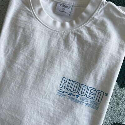 HIDDEN Ｔシャツ Hidden NY Deconstructed Tee White Blue Large PPF Logo Shirt