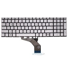 Replacement For HP Pavilion 15-CS1060TX Silver Backlit UK Layout Laptop Keyboard