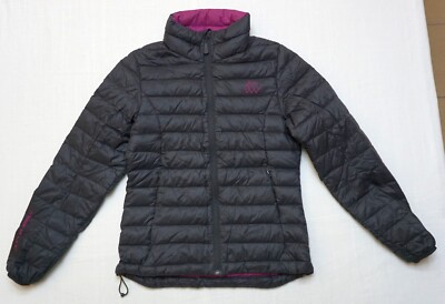 Missing Link Womens Real Duck Down Jacket Size Zip Black Light Puffer, Size 34