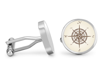 Nautical Compass Cufflinks Map Compass Cuff Links