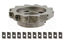 Shars CNC 8" 90 Degree Indexable Face Mill with 12 APKT 1604 Inserts New L