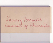 MURRAY WARMATH SIGNED AUTOGRAPH CUT UNIVERSITY MINNESOTA GOLDEN GOPHERS LEGEND