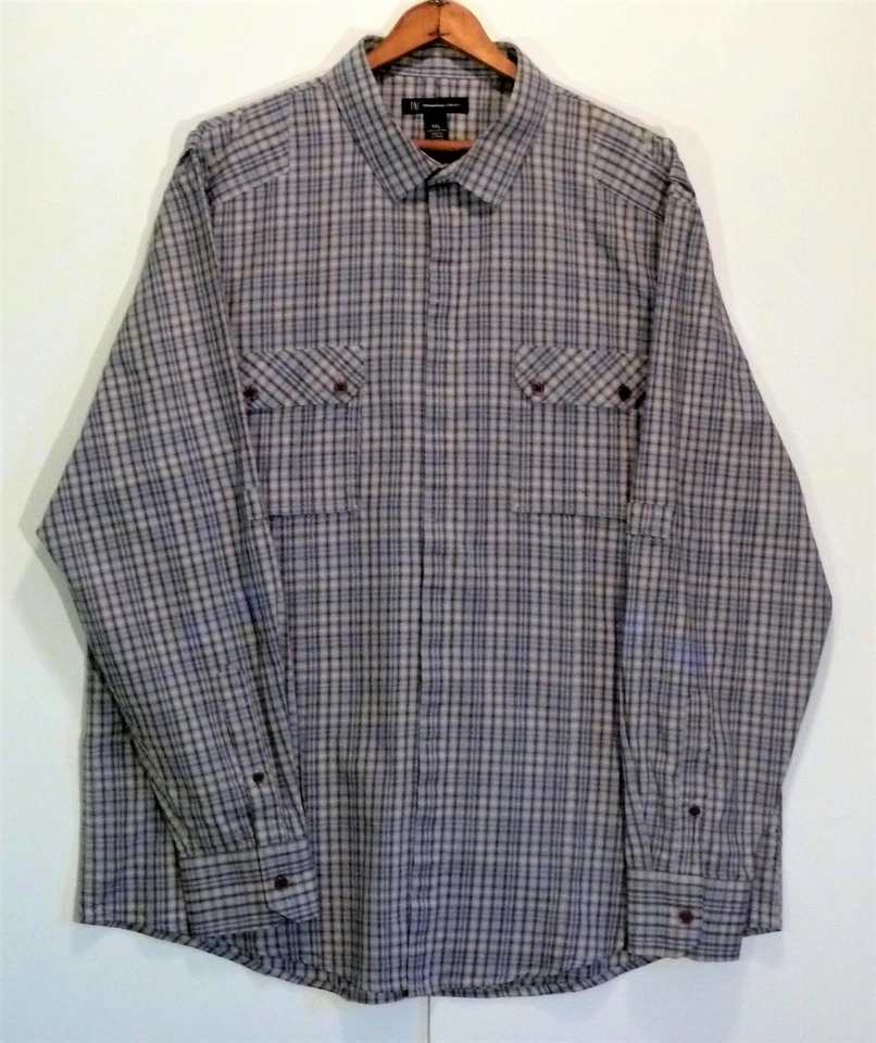 Camisa INC International Concepts Para Hombres XL - XXL Pestaña Enrollable L/S 2 Botones Dos Bolsillos Foto 4 de 4