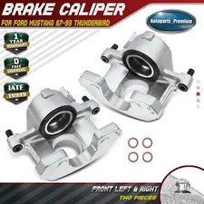 Pair Front Side Brake Calipers for Ford Mustang 1987-1993	Thunderbird 1987-1988
