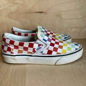 colorful checkered vans