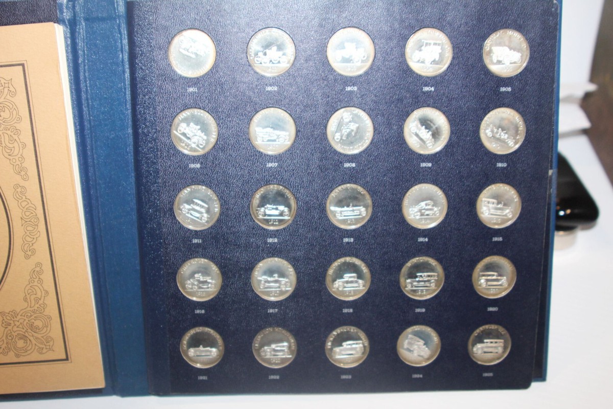 Franklin Mint Sterling Silver 25 Collection of Antique Car