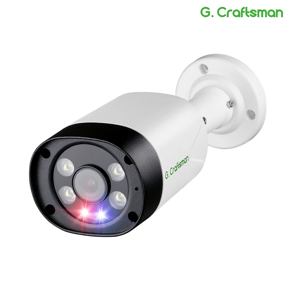 6MP 8MP Security IP Camera Face Audio Red&Blue Warning Lights Onvif CCTV Video