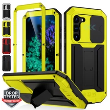 For Samsung Galaxy S24 Ultra S23 Plus S22 Shockproof Aluminum Stand Full Case