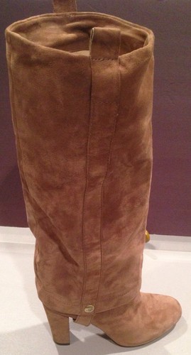 Women's 10 JOAN & DAVID Beige Suede Boots - Picture 6 of 12