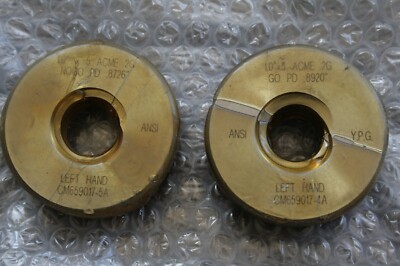 YPG Gewinde Ring Stärke - 1,0'' x 5 ACME 2G Linke Hand Go und No Go