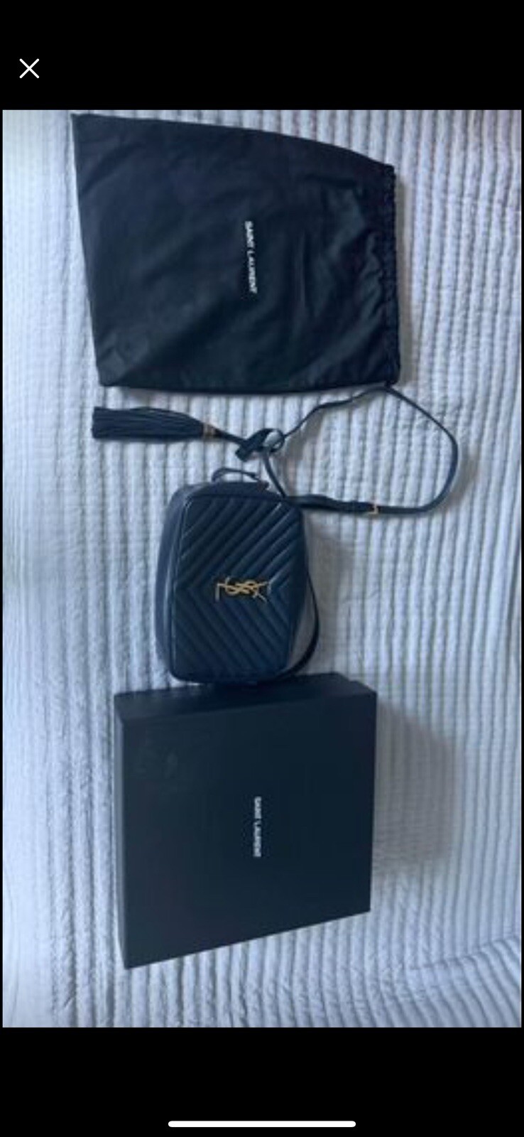 SAINT LAURENT Borsa YSL Lou in pelle