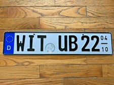 German Seasonal License Plate- Good Condition