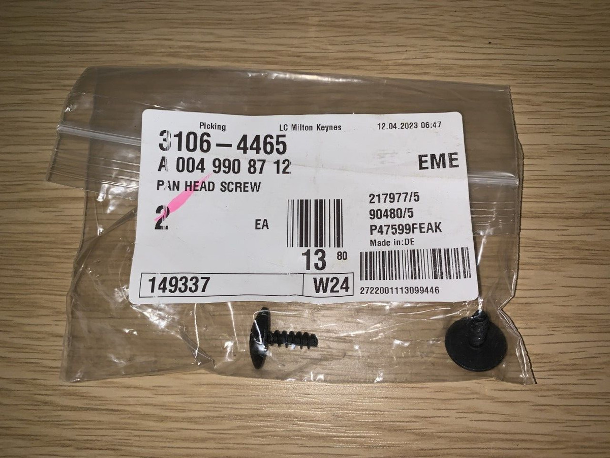 109) MERCEDES PAN HEAD SCREW 2PCS A0049908712 | eBay 