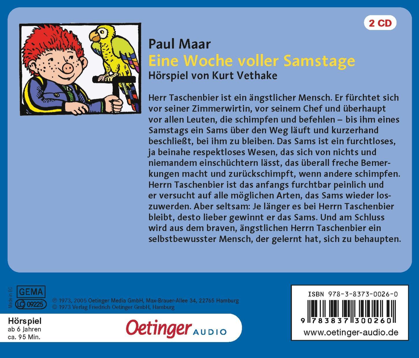 Thumbnail - Eine Woche Voller Samstage. 2 Cds Paul Maar