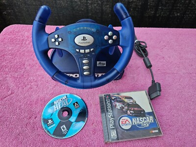 PlayStation Pelican Sportster Blue Steering Racing Wheel With