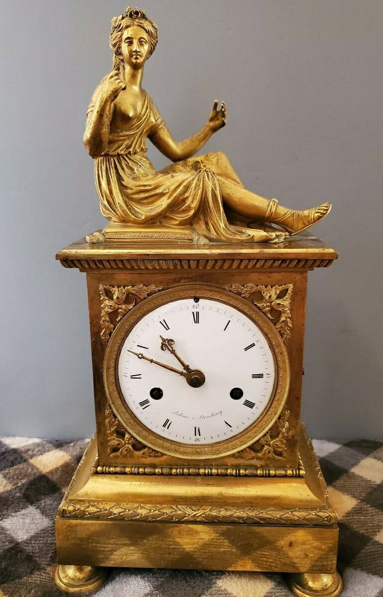 アンティーク　ヴィンテージ　飾物　置物　オブジェ　ORO FOGLIA 3点 AUBINEAU, a STRASBOURG French Ormolu Mantle Clock | eBay