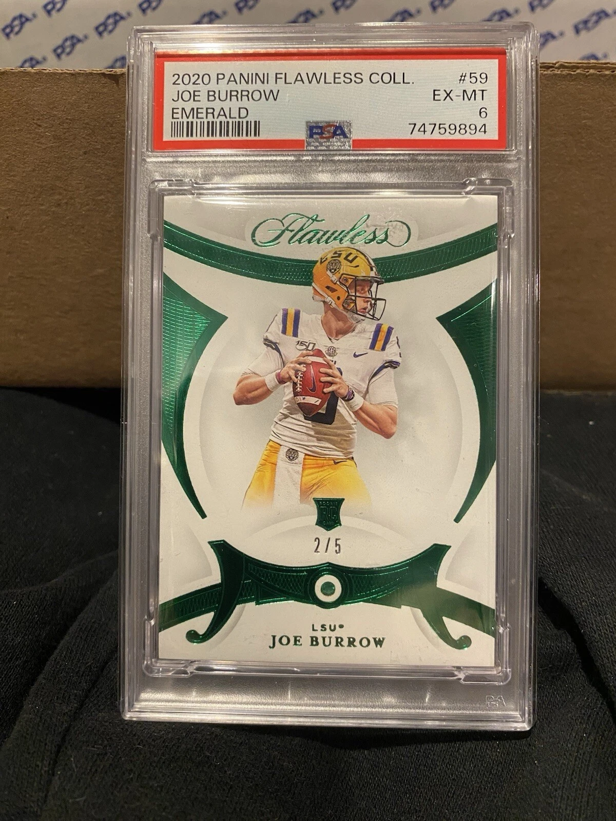 Joe Burrow Panini Flawless Collegiate #59 Emerald