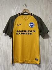 BRIGHTON HOVE ALBION 2017 2018 AWAY FOOTBALL SHIRT SOCCER JERSEY NIKE YELLOW